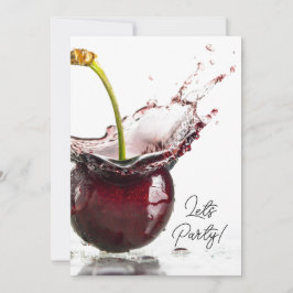 ブラックさくらんぼパーティの招待状 招待状