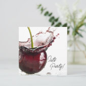 ブラックさくらんぼパーティの招待状 招待状 (スタンド正面)