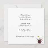 ブラックさくらんぼパーティの招待状 招待状 (裏面)