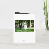 ブラックさくらんぼブラッズフォトコラージュア結婚ジアンズ サンキューカード (裏面)