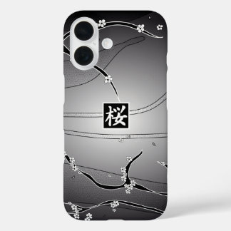 ブラックさくらんぼブロッサムツリー iPhone 16ケース