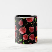 ブラックさくらんぼ-マグ2トーンコーヒーマグ ツートーンマグカップ (中央)