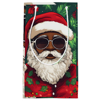 ブラックすてきサンタクリスマス抱き枕 スモールペーパーバッグ