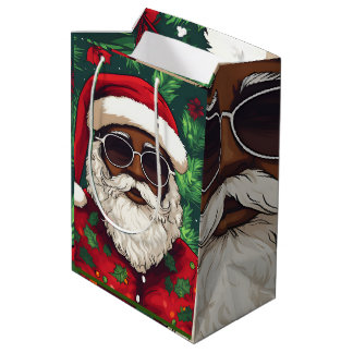 ブラックすてきサンタクリスマス抱き枕 ミディアムペーパーバッグ
