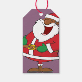 ブラックすてきサンニコラス紙ギフトラベル ギフトタグ