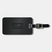 ブラックつや消しアルミテクスモノグラム ラゲッジタグ (正面横)