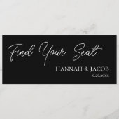 ブラックつるの座席表のウェルカムヘッダー (裏面)