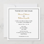 ブラックつる植物スクリプトモノグラムB&G DIY BG 結婚's 招待状 (裏面)