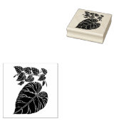 ブラックつる植物葉ズシルエット自然ガーデンアート ラバースタンプ (押印)