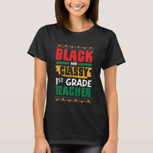 ブラックでおしゃれな1年生の先生 ブラックヒストリーマンス Tシャツ