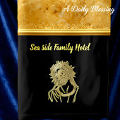 ブラックでロマンチックなイエス金ゴールドフォイルをパーソナライズ バスタオルセット