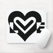 ブラックで愛 マウスパッド (マウス)