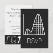 ブラックで数学盛りだくさん RSVPカード (正面/裏面)