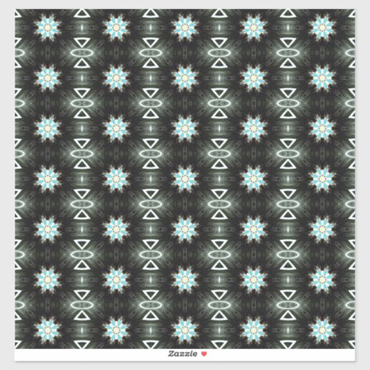 ブラックで星が咲く シール (シート)