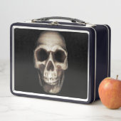 ブラックで風化された人間のスカル メタルランチボックス (インサイチュ)