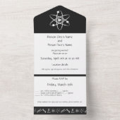 ブラックで魅力的な力 オールインワン招待状 (内側)