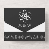 ブラックで魅力的な力 オールインワン招待状 (裏面)