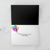 ブラックで21thバースデービール カード (内部)