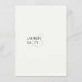 ブラックとアイボリーモノグラムの結婚の詳細 エンクロージャーカード (裏面)