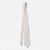 ブラックとアイボリー水玉模様 ネクタイ (裏面)