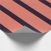 ブラックとオレンジクール色のペンシストライプー ラッピングペーパー (角)