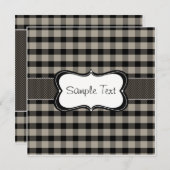 ブラックとクリームのチェック柄 (正面/裏面)