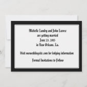 ブラックとクローム フルール ド リス セーブ ザ デート セーブザデート (裏面)