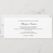 ブラックとグリーンのダマスク結婚式招待状 招待状 (裏面)