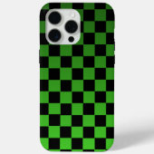 ブラックとグリーンの市松模様 レトロな美意識 Case-Mate iPhoneケース (裏面)