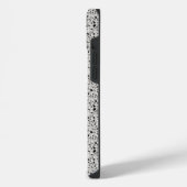 ブラックとグレーのテラゾ柄 iPhoneケース (左側面)