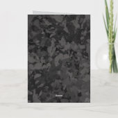 ブラックとグレーの抽象的なグラフィックアートデザイン カード (裏面)