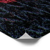 ブラックとグレーの編み物ウー赤と白ルとst ポスター (角)