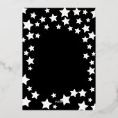 ブラックとコッパーの星のベビーシャワー招待状 sip & see 箔招待状 (裏面)