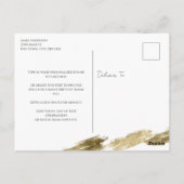 ブラックとゴールドのエレガントなポストカード - ありがとう ポストカード (裏面)