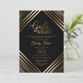 ブラックとゴールドのガラナイト招待状テンプレート 招待状 (スタンド正面)