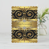 ブラックとゴールドのキンセアニエラ 招待状 (スタンド正面)