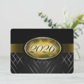 ブラックとゴールドのクラスオブ2026 招待状 (スタンド正面)