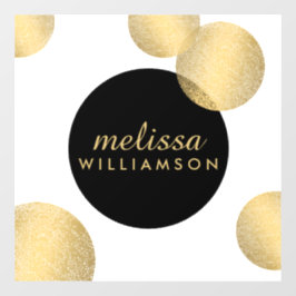 ブラックとゴールドのグラマラスビューティー ウィンドウサイン