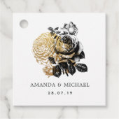 ブラックとゴールドのグラマラス フェイバータグ (正面)