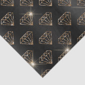 ブラックとゴールドのダイヤモンド エレガント ウェディングエンゲージメント 薄葉紙 (詳細)