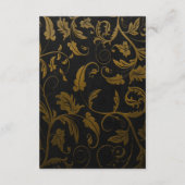 ブラックとゴールドのダマスク ウェディング - ウィッシング ウェル エンクロージャーカード (裏面)