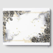 ブラックとゴールドのバラ ゲストブック (裏面)