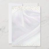 ブラックとゴールドのバルーン ホワイトサテン 50歳の誕生日 招待状 (裏面)