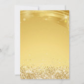 ブラックとゴールドのパーティーバス 招待状 (裏面)