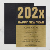 ブラックとゴールドのパーティー招待状 招待状 (正面/裏面)