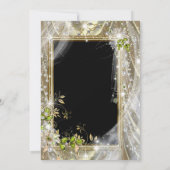 ブラックとゴールドのパール キンセアニエラ 招待状 (裏面)