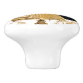 ブラックとゴールドのファンセラミックノブ セラミックノブ (側面)