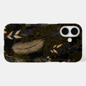 ブラックとゴールドのフェザープリントiPhone/iPadケース Case-Mate iPhoneケース (裏面 (横))