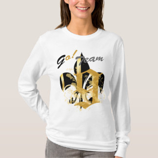 ブラックとゴールドのフルール・ド・リス Tシャツ