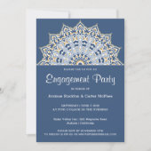 ブラックとゴールドのマンダラ招待状 招待状 (正面)